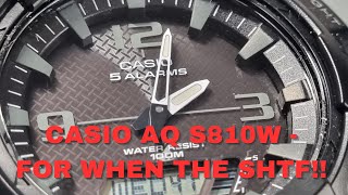 CASIO AQ S810W Watch Review The ideal backup watch [upl. by Sucul]