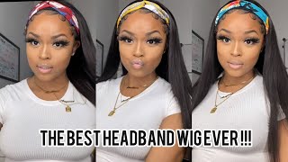 THE BEST HEADBAND STRAIGHT WIG EVER Ft UniceHairAri J [upl. by Leonerd]