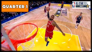 2024 NBA AllStar Game  East vs West  Quarter 1 Full Highlights [upl. by Sillek849]