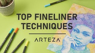 10 Techniques for Drawing a Portrait With Fineliners [upl. by Sackman380]