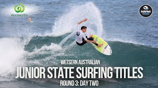 2024 Woolworths WA State Junior Surfing Titles Round 3 Geraldton  Day 2 [upl. by Minna]