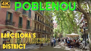 4K Poblenou Barcelonas fastest evolving neighborhood full walk tour must visit [upl. by Notyep145]