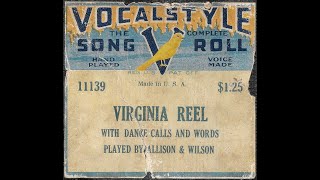 Virginia Reel With Dance Calls and Words  Vocalstyle Piano Roll [upl. by Enywtna]