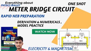 Meter Bridge class 12 derivation meterbridge numericals neb electricityandmagnetism 4 Marks [upl. by Groscr]