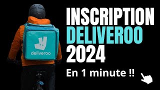 Sinscrire comme livreur DELIVEROO en 1 minute [upl. by Immac]