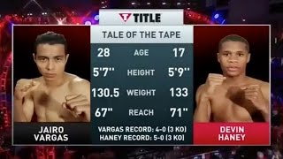 Devin Haney vs Jairo Fernandez Vargas [upl. by Finnegan]