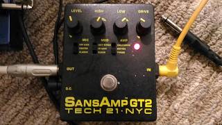 Jazz Bass Rock Tone with Tech21 Sansamp GT2  RJ Gigline Jazzcaster [upl. by Hoopes478]