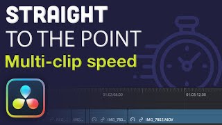 Change the speed of multiple clips in DaVinci Resolve [upl. by Nebuer]