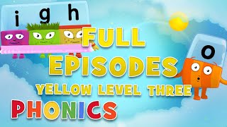 Alphablocks  Yellow Level Three  Full Episodes 79  HomeSchooling  Learn to Read WithMe [upl. by Airemaj]