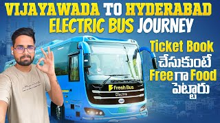 Bus Ticket Book చేసుకుంటే Free గా Lunch పెట్టారు  Vijayawada To Hyderabad Electric Bus Journey [upl. by Eiramanin]