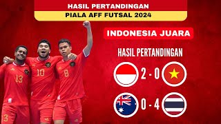 Hasil Piala AFF Futsal 2024  Indonesia vs Vietnam  Bagan Final Piala AFF Futsal 2024 Terbaru [upl. by Offen168]