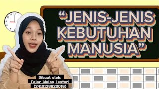 JenisJenis Kebutuhan Manusia [upl. by Farlee]