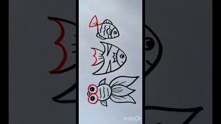 🐠 Fish Drawing By 438 ❤ [upl. by Nnaeus]