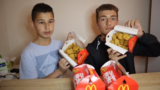 MCDONALD’S  100 CHICKEN NUGGETS IN 10 MINUTE CHALLENGE  wguest [upl. by Luhar27]