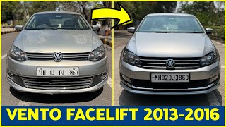 Volkswagen Vento Facelift Conversion  VW Vento 2013 to 2016 Facelift  Innova Crysta Paint Work✨ [upl. by Dorlisa]