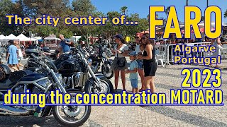 FARO  CONCENTRAÇÃO MOTARD 2023 Algarve Portugal thousands of motos in the city center 72023 HD [upl. by Lyon324]