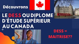 Le DESS Ou diplôme d’étude supérieure spécialisé au Canada [upl. by Ariet802]