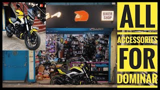 Dominar 250 Modification  All Accessories For Dominar 400  Dominar 250  The Biker ShopSiliguri🔥 [upl. by Ecnatsnok]