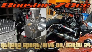 Zinzin préparation Vlog booster de paddock 70cc athena sport  Carbu 24mvt DD pot most [upl. by Annaeirb]