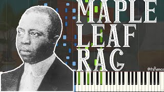 Scott Joplin  Maple Leaf Rag 1899 Ragtime Piano Synthesia Original Composition [upl. by Gilbertine]