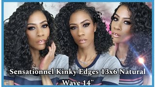 MY NEW FAVORITE KINKY EDGE WIG SENSATIONNEL 13X6 quotKINKY EDGESquot NATURAL WAVE 14quot ‼️‼️‼️‼️🔥🔥🔥🔥 [upl. by Bovill454]