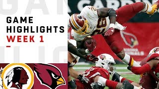 Redskins vs Cardinals Week 1 Highlights  NFL 2018 [upl. by Tnirb]