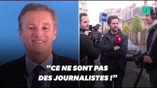 quotQuotidienquot refoulé à la conférence de presse de Nicolas DupontAignan [upl. by Nuajed]