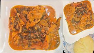 Authentic Nigerian Bitter Leaf Soup Recipe quotOfe Onugbuquot [upl. by Atinreb]