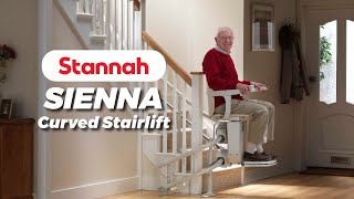 Stannah Stairlifts  Stannah Siena stairlift for curved stairs [upl. by Nnuahs]