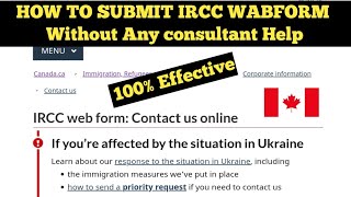 🇨🇦How To Submit IRCC Webform for canada visa applicationIRCC WEBFORMWithout consultantwebform [upl. by Knowling104]