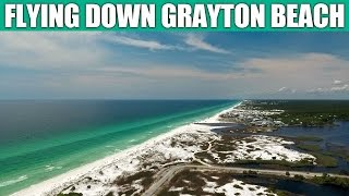 Flying Down Grayton Beach Towards Watercolor Florida  Phantom 4 Drone Footage [upl. by Iznik]