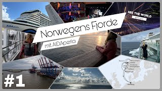 Norwegens Fjorde mit AIDAperla 1 Leinen los in Hamburg und der erste Seetag [upl. by Tarryn673]