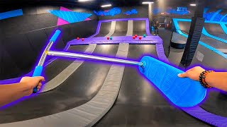 TRAMPOLINE SKATEPARK ON SCOOTER [upl. by Ahsehyt]