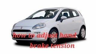 fiat punto handbrake adjustment [upl. by Aiuhsoj]