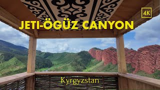 Seven Bulls Rock 4K HDR 60fps  JetiÖgüz Rocks Kyrgyzstan  Walking Tour [upl. by Peterus643]