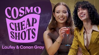 Conan Gray amp Laufey Panic Trying To Name Taylor Swift Songs  Cheap Shots  Cosmopolitan [upl. by Ylicec]