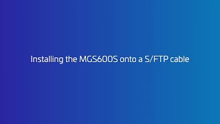 Installing the CommScope MGS600S onto a SFTP cable [upl. by Milly]