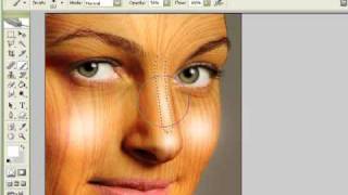 Photoshop  wood texture over skin 44 [upl. by Buna462]