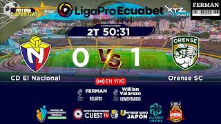 🔴En Vivo  El Nacional vs Orense  LigaPro Fecha 11 Fase 2 [upl. by Aelgna73]