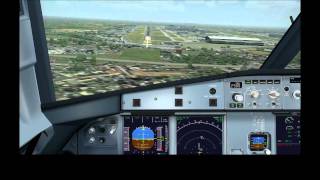 FS2004 FS9 Airsimmer A320 Austrian Landing at EGLL [upl. by Holsworth]