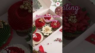 christmas cupcake decorating ideas  how to make frosting for cupcakes  cupcakes decoration ideas [upl. by Rutra281]