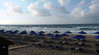 The Beach in front of Hotel Atlantis Beach Rethymno [upl. by Innoj]