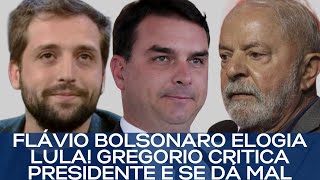 FLÁVIO BOLSONARO ELOGIA LULA GREGORIO DUVIVIER CRITICA PRESIDENTE E SE DÁ MAL [upl. by Eenyaj34]