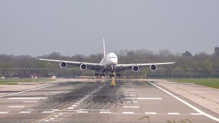 Emirates Airbus A380 Diversion from Glasgow to London Gatwick Airport due to Storm Kathleen [upl. by Bron]