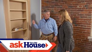 How to Install a Hidden DoorBookshelf  Ask This Old House [upl. by Solorac480]