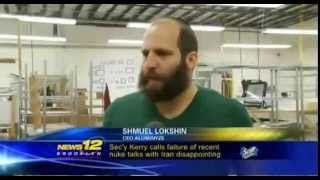 Shmuel Lokshin CEO of Aluminyze on News12 Brooklyn about new factory opening [upl. by Euqinor]