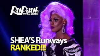 SHEA COULEES Runways RANKED  RuPauls Drag Race  Heel vs Flat  Trinity K Bonet [upl. by Anytsirk]