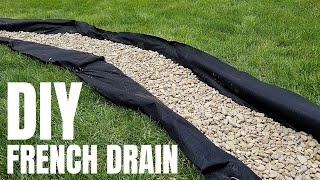 DIY French Drain  Cheap Yard Drainage Solution  pt 1 [upl. by Ahsinev670]