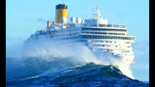 Top 10 Big Cruise Ships In Huge Storm Dangerous Waves In Hurricane [upl. by Birkner]