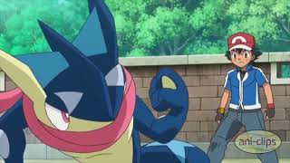 Ashs Greninja vs Alains Mega Charizard X Second Match  Pokemon XYampZ [upl. by Anolahs]